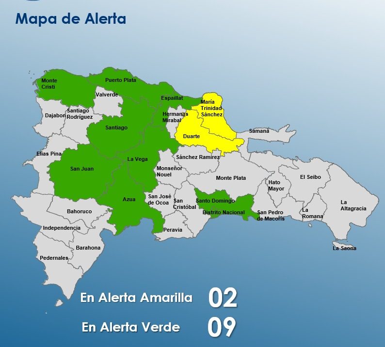 Coe Mantiene Dos Provincias En Alerta Amarilla Y Aumenta Ocho Y Al