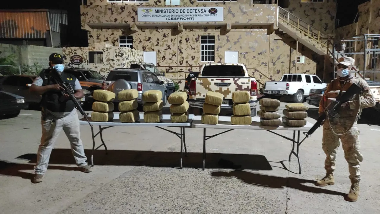 CESFRONT decomisa en Dajabón 241 libras de presunta marihuana