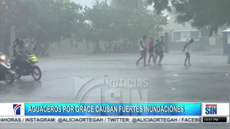 Intensas lluvias en Barahona por depresión Grace