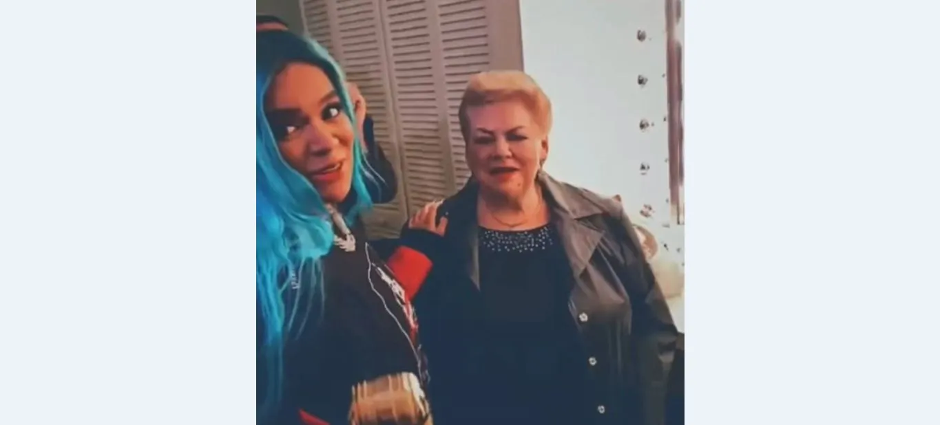 Video: Así reacciona Paquita la del Barrio a homenaje que le rindieron Karol G y Becky G