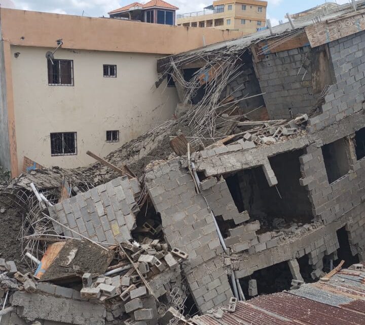Se derrumba edificio de 4 niveles en proceso de construcción en San Cristóbal