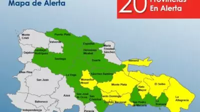 COE eleva a 8 las provincias en alerta amarilla por vaguada
