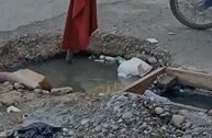 Hoyo con aguas negras mantiene en zozobra residentes del sector Enriquillo