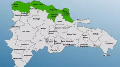 Por sistema frontal, el COE coloca cinco provincias en alerta verde