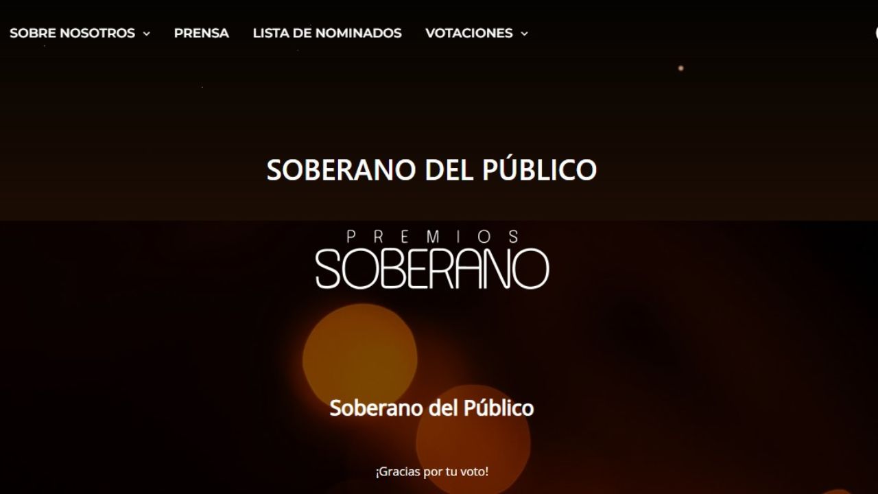 Ya puedes votar por tu favorito en la página de Premios Soberano