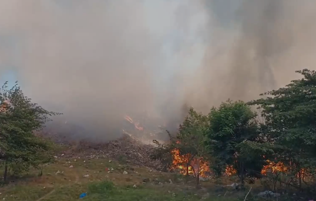 Reportan conato de incendio en vertedero de Moca
