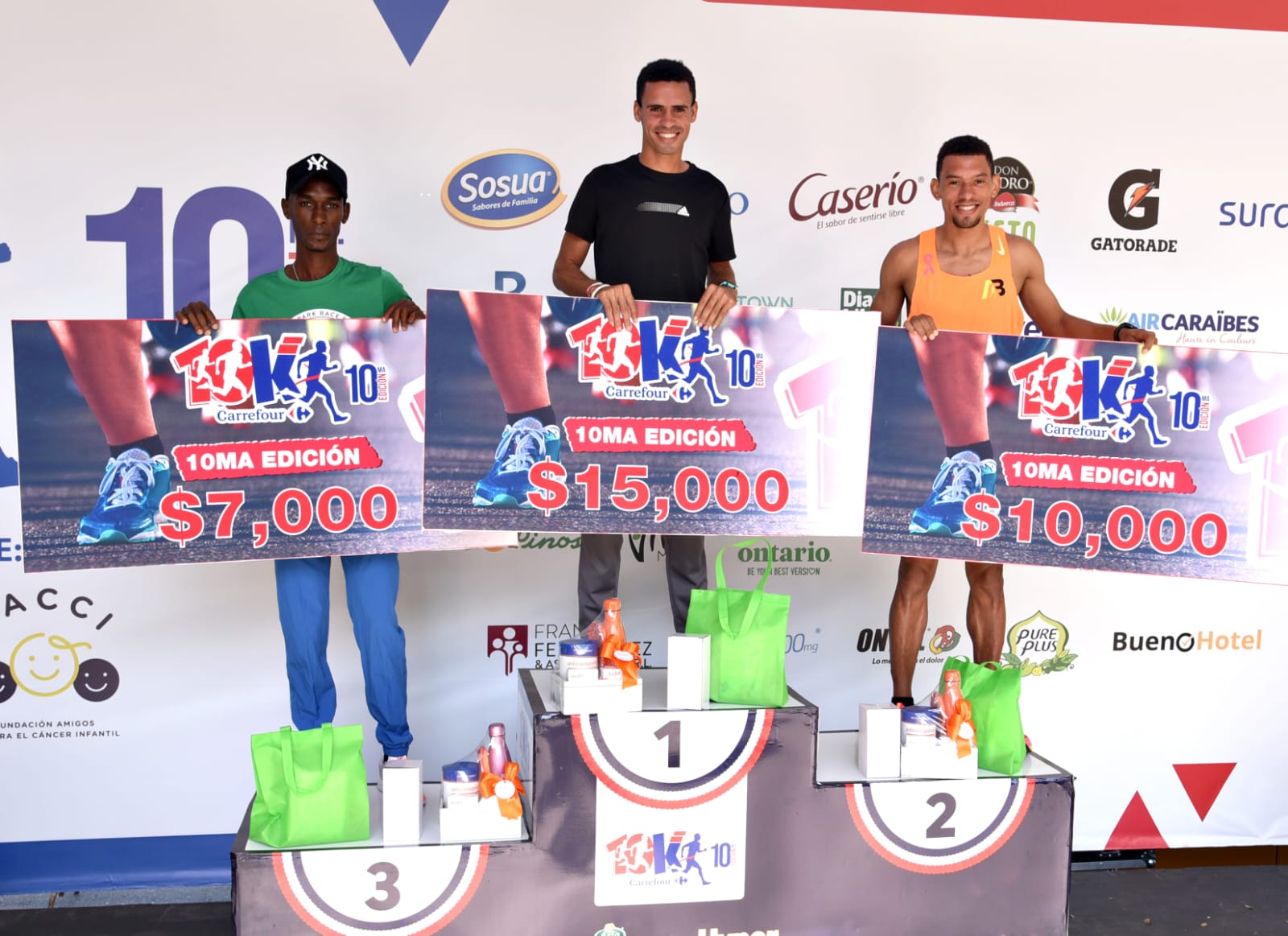 Soranyi Rodríguez y Jilberto Santana ganaron décima Carrera 10K Carrefour