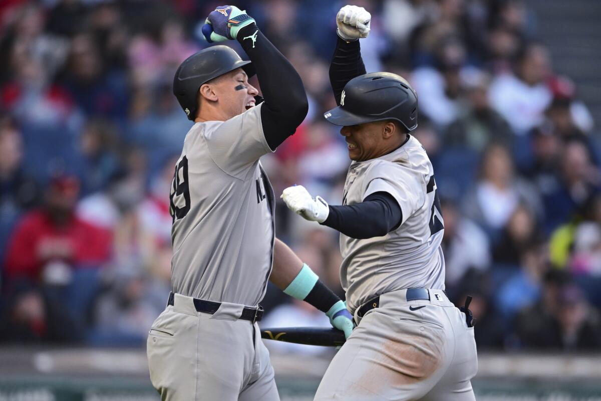Juan Soto y Oswaldo Cabrera entregan a los Yanquis una doble victoria ante los Guardianes