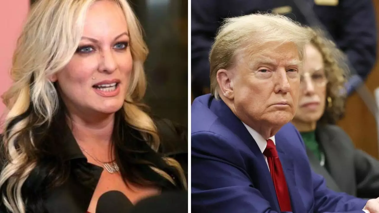 La actriz porno Stormy Daniels sube al estrado en el juicio penal contra  Donald Trump