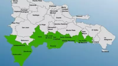 COE coloca 10 provincias en alerta verde debido a una vaguada