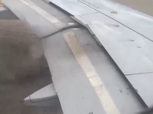Motor de avión se incendia con pasajeros a bordo en Chicago