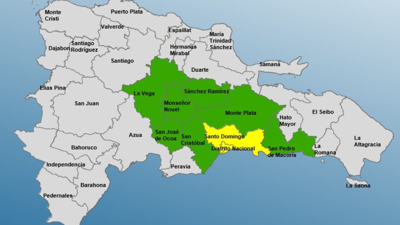 Elevan a dos las provincias en alerta amarilla por incidencia de onda tropical