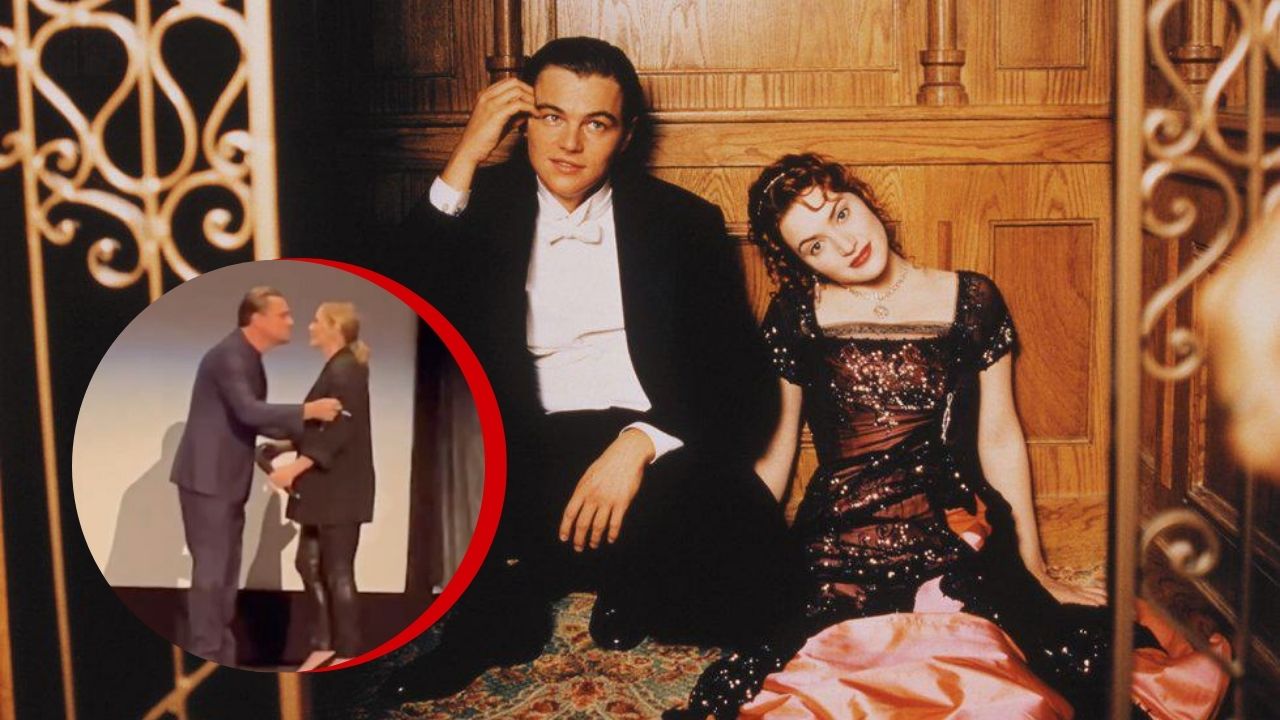 Leonardo DiCaprio y Kate Winslet se dieron un beso en su reunión tras 27 años de “Titanic”