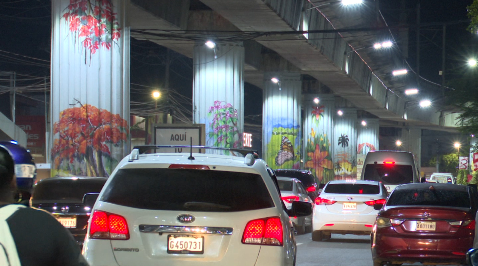 ASDN inaugura murales en columnas del Metro y enciende luces en avenida Hermanas Mirabal