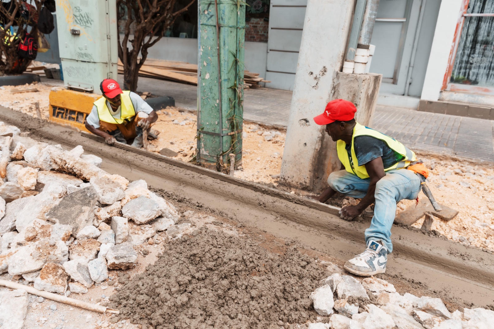 ADN avanza en construcción de aceras y contenes que abarcará 21 sectores