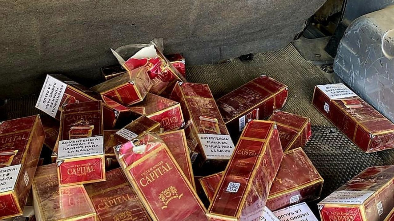 Decomisan más de mil cajetillas de cigarrillos de contrabando en operativo
