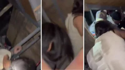 Momento en que rescatan grupo de personas atrapadas con vida entre los escombros del Jet Set