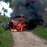 Dos hombres mueren tras incendio de camión en Higüey