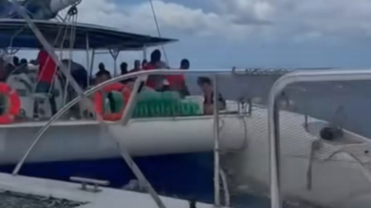 Catamarán choca contra otra embarcación repleta de turistas en el litoral de Isla Saona