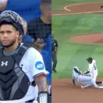 Agustín Ramírez elimina a Ohtani en intento de robo y logra su primer out defensivo en Grandes Ligas