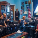 Abinader aborda crisis haitiana con el congresista Adriano Espaillat