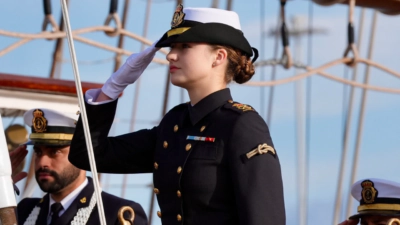Juan Sebastián Elcano hace su primera parada en Colombia con la princesa Leonor a bordo