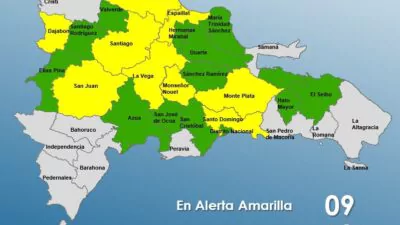 Prevén lluvias para la noche de este martes en algunas localidades del país, por incidencia de una vaguada