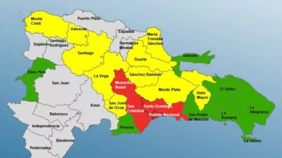 COE eleva provincias en alerta por vaguada que afecta gran parte del país