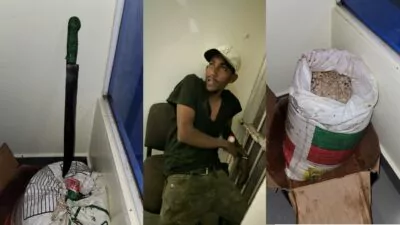 Policía Nacional apresa hombre en flagrante delito y recupera cacao robado en Villa Trina