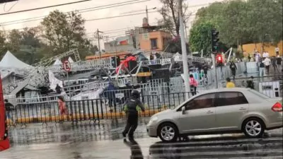 Colapsa escenario previo al concierto de Alicia Villarreal, Ángela Carrasco y Ana Cirré en México; hay siete heridos