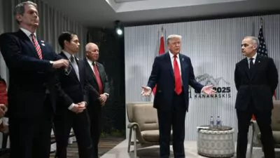 Frente a la amenaza de osos, el G7 despliega cercas eléctricas, drones y perros