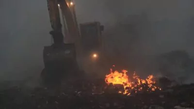 Nuevo incendio afecta vertedero de Villa Vásquez; es el segundo en menos de un mes
