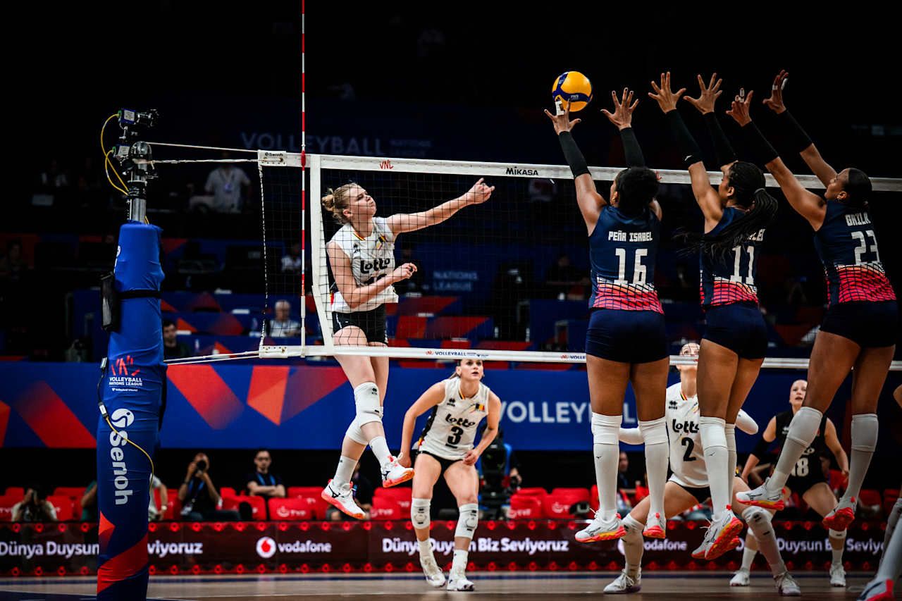 RD se impone 3-0 ante Bélgica en VNL; Brayelin y Gaila elevan el récord a 3-3